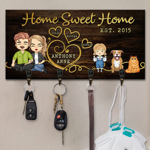 The Love Of Family Is Life's Greatest Blessing - Personalized Key Hanger, Key Holder - Anniversary Gifts, Gift For Couples, Husband Wife